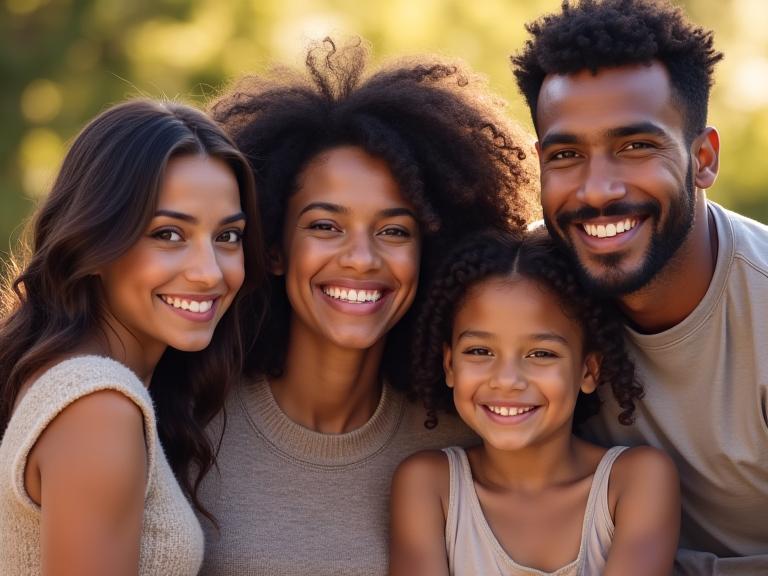 Portrait Keluarga dengan Ekspresi Natural